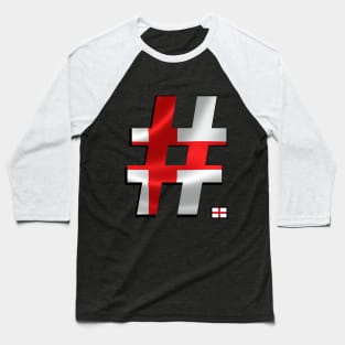 Hashtag Flag - England - with flag icon Baseball T-Shirt